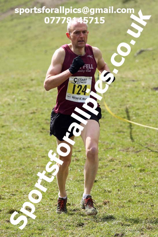 Masters men 2021 NECAA Cross Country Relays, Thornley Farm, Peterlee, Saturday, April 10th. Photo: David T. Hewitson/Sports for All Pics